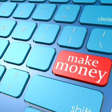 Make money keyboard Stock Illustration