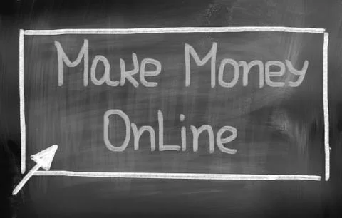Make money online concept Stock Illustration