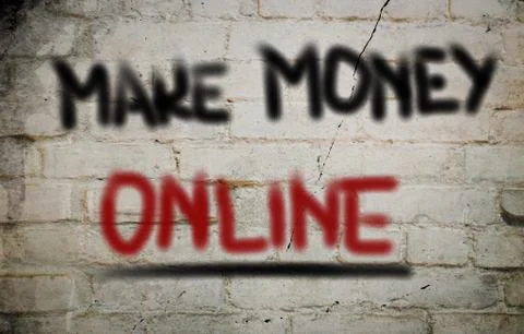 Make money online concept Stock Illustration