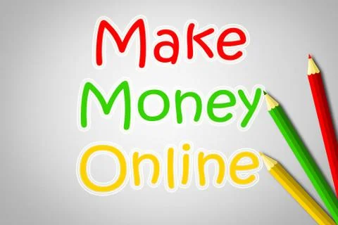 Make money online Stock Illustration