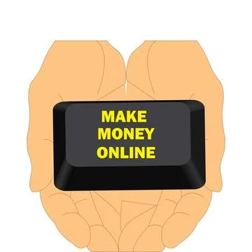 Make money online Stock Illustration