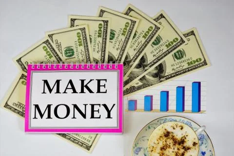 Make money-remuneration for work, successful activity Stock Photos