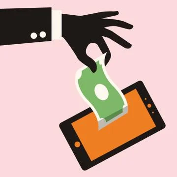 Make money from technology Stock Illustration