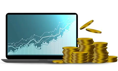 Make money with your personal computer Stock Illustration