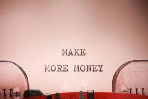Make more money text Stock Photos