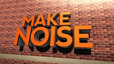 Make Noise / Get Loud 3D looping animation. Stock Footage 297093915