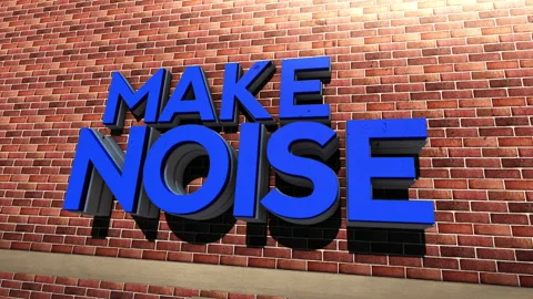 Make Noise / Get Loud 3D looping animation. Stock Footage 297093918