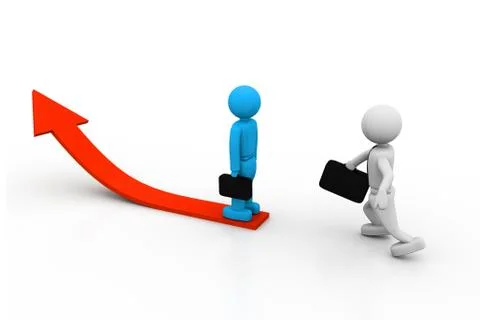 To make one's career. Stock Illustration
