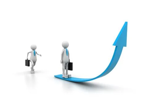 To make one's career. Stock Illustration