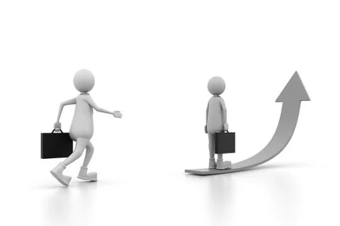 To make one's career. Stock Illustration