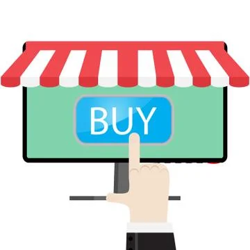 Make online purchases Stock Illustration