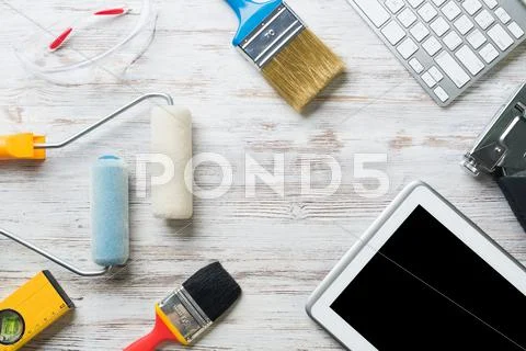Make online service order Stock Photos