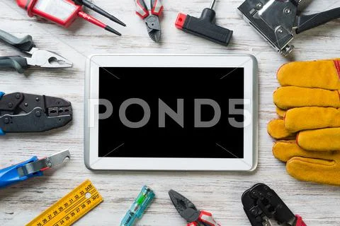 Make online service order Stock Photos