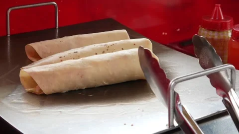 Make or cook kebabs on the grill Stock Footage 306760766