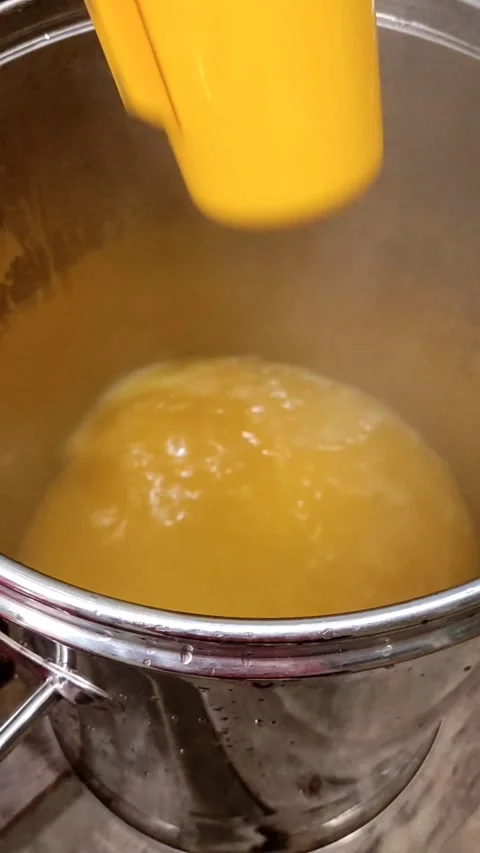 Make a orange syrup water Stock Footage 245309118