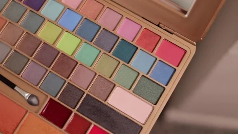 Make up palette detail 库存影片 75219083
