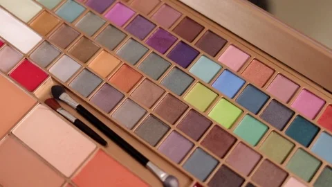 Make up palette detail Stock Footage 75219210