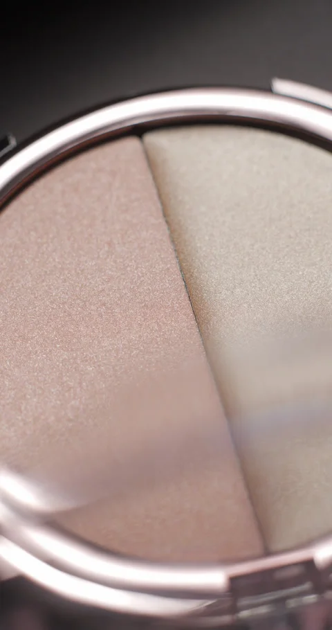 Make-up palette rotating close-up studio, vertical view Stock Footage 280522349