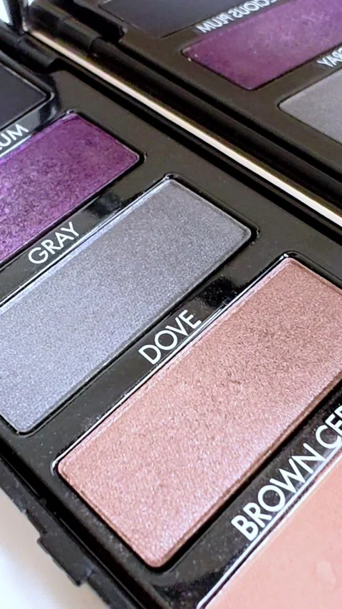 Make up palette set. Multicolor eyeshadow palette. Stock-Footage 303441384