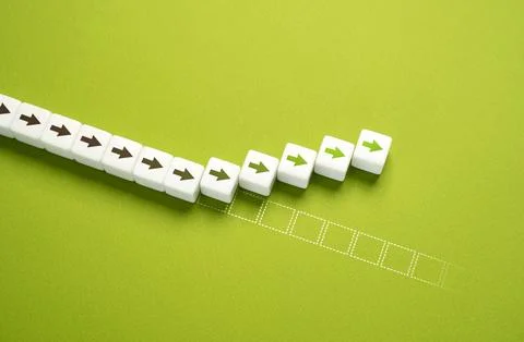 Make a path using arrows. Move along the intended path. Do it according to pl Stock Photos