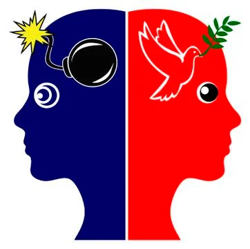 Make peace not war Illustrazione stock
