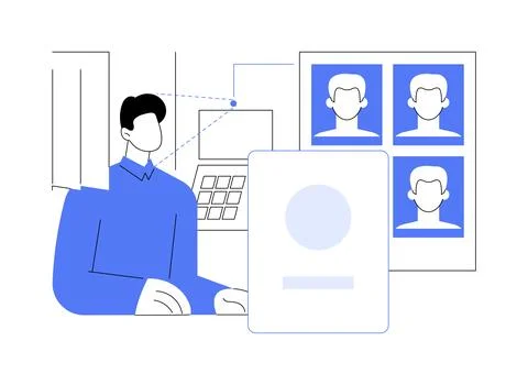 Make photo for documents abstract concept vector illustration. イラスト素材