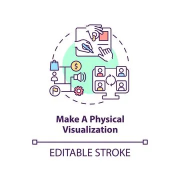 Make physical visualization concept icon Stock Illustration