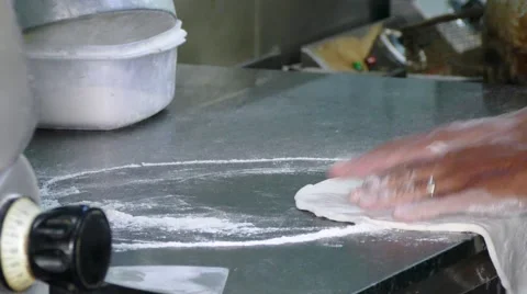 Make pizza mushroom &amp; pineapple Stock Footage 64237566