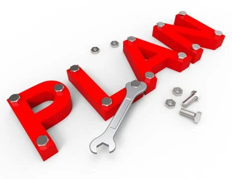 Make A Plan Representing Project Management And Enterprise Иллюстрация