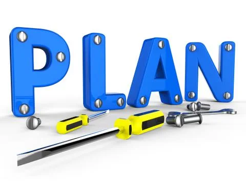 Make A Plan Showing Agenda Planning And System Ilustración de archivo