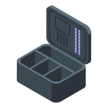 Make up plastic box icon isometric vector. Makeup bag イラスト素材
