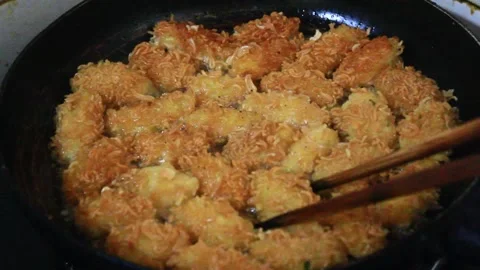 Make potato cakes Stock Footage 299720404