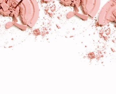 Make up powder border frame isolated. Stock Photos