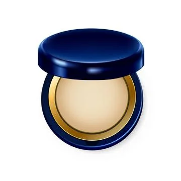 Make Up Powder Visage Complexion Cosmetic Vector Stock Illustration