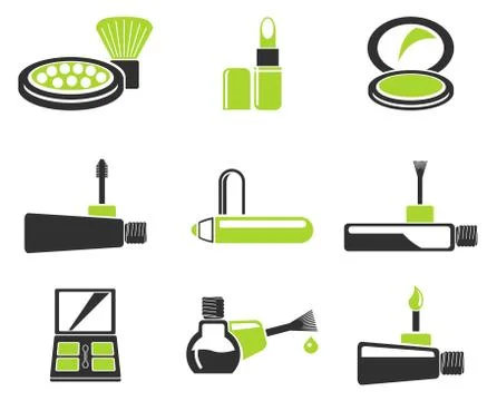 Make-up products icons Stock Illustration