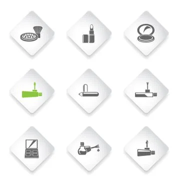 Make-up products icons Stock Illustration