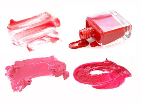 Make-up products isolated on white Stock-Fotos