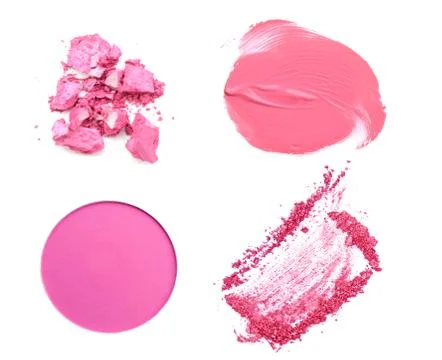 Make-up products isolated on white Stock Photos