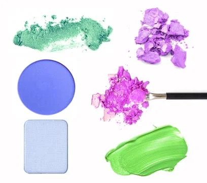 Make-up products isolated on white Stock Photos