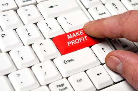Make profit key Stock Photos