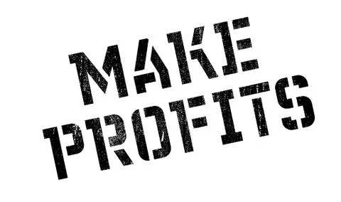 Make Profits rubber stamp Stock Illustration