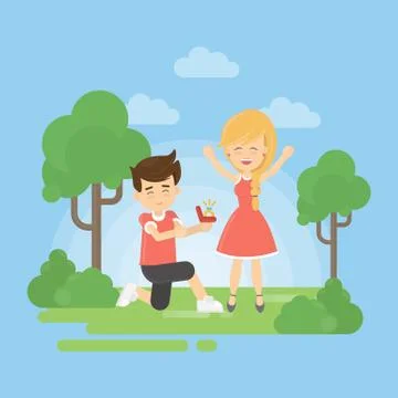 Make a proposal. 스톡 일러스트