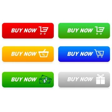 Make a purchase. Buy button. Modern collection for website. Vector illustrati Stock Illustration