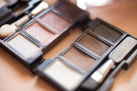 Make up Put on a light colored background. Stock Photos