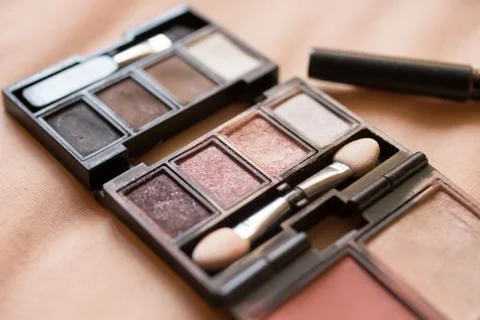 Make up Put on a light colored background. Stock Photos