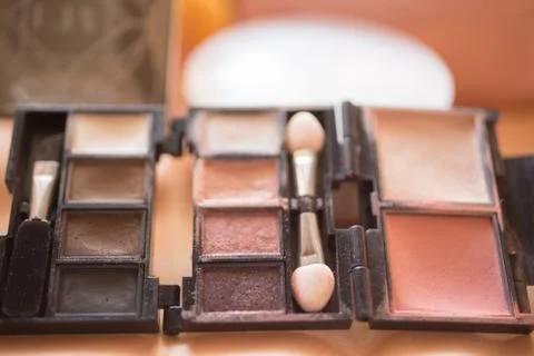 Make up Put on a light colored background. Stock Photos