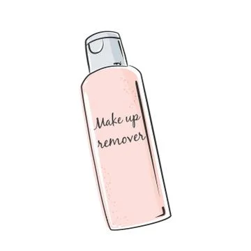 Make up remover, vector illustration in hand drawn style. Stock Illustration