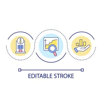 Make research loop concept icon Stock-Illustration