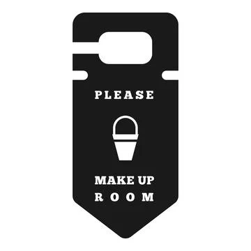 Make up room tag icon, simple style Stock Illustration