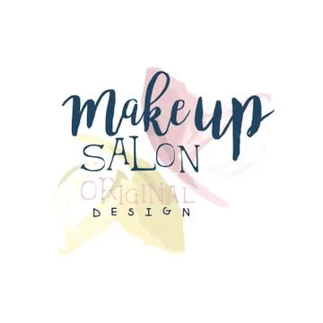 Make up salon original logo design, label for beauty studio, cosmetics shop, spa Stock Illustration
